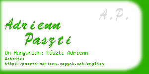 adrienn paszti business card
