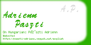 adrienn paszti business card